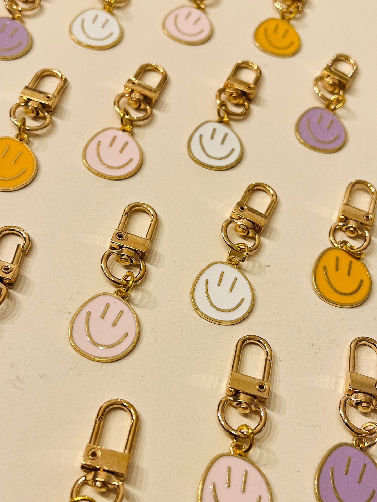 Sleutelhanger Smiley wit