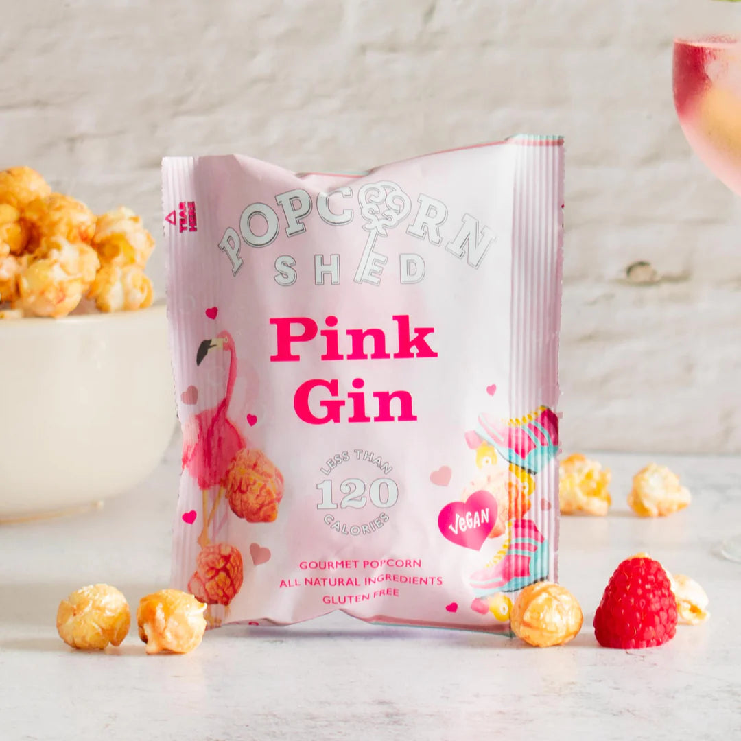 Vegan Pink Gin Popcorn