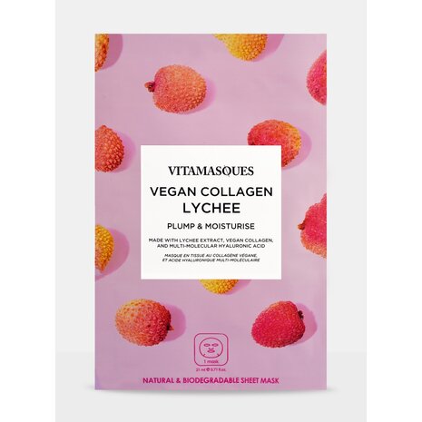 Veganistisch collageen lychee gezichtsmasker